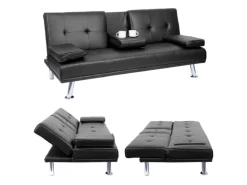 MCW 3er-Sofa F60 Kunstleder Schwarz