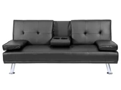 MCW 3er-Sofa F60 Kunstleder Schwarz