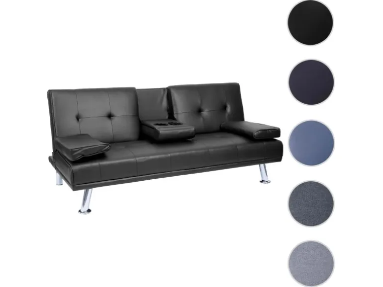 MCW 3er-Sofa F60 Kunstleder Schwarz