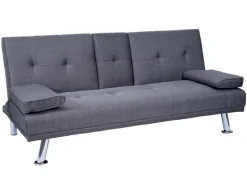 MCW 3er-Sofa F60 Textil Dunkelgrau