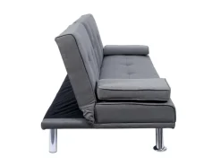 MCW 3er-Sofa F60 Textil Dunkelgrau