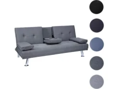 MCW 3er-Sofa F60 Textil Dunkelgrau