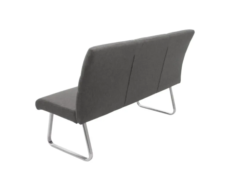 MCW Esszimmer-Set G55Bank Küchenstuhl Stuhl Grau-Braun Bank 180cm