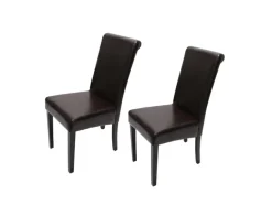 MCW Esszimmerstuhl Lecce II 2er-Set Braun Dunkle Beine