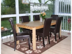 MCW Esszimmerstuhl Lecce II 6er-Set Braun Dunkle Beine