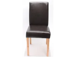 MCW Esszimmerstuhl Littau 2er-Set Leder Braun Helle Beine