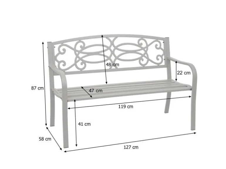 MCW Gartenbank F44 Grau