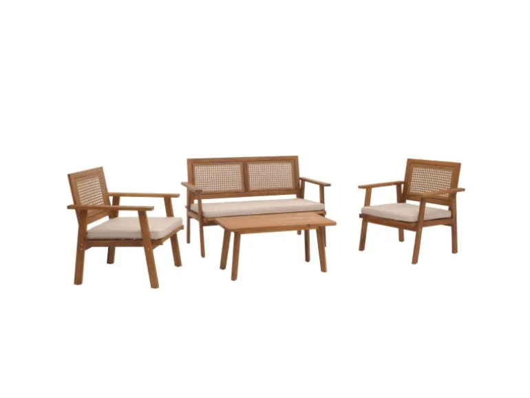 MCW Garten-Garnitur MVG-N46 4-teilig Kissen Creme