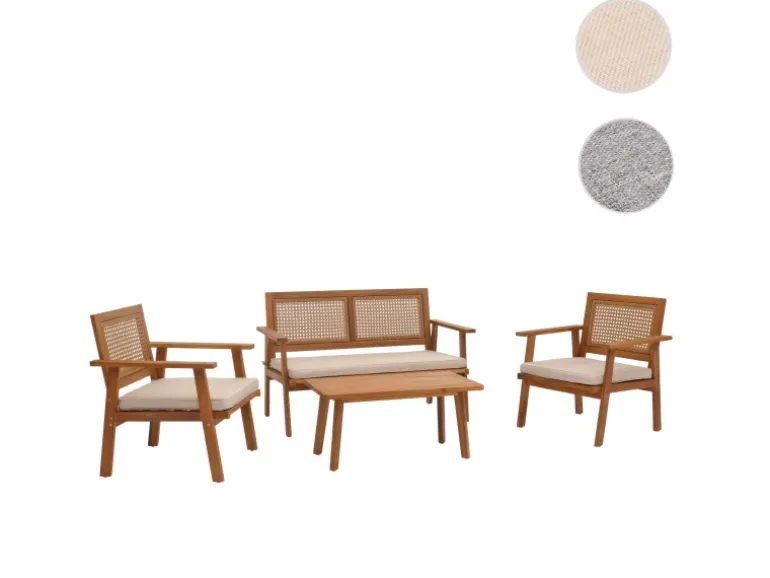 MCW Garten-Garnitur MVG-N46 4-teilig Kissen Creme