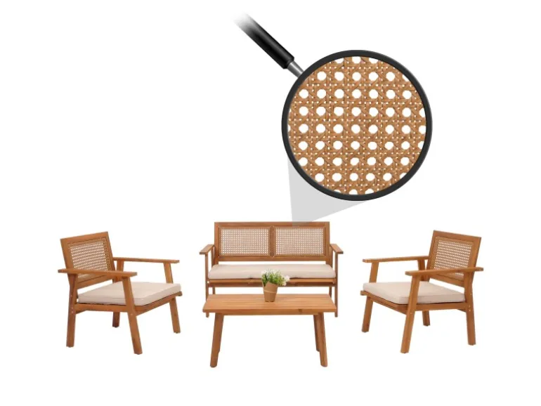 MCW Garten-Garnitur MVG-N46 4-teilig Kissen Creme