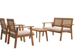 MCW Garten-Garnitur MVG-N46 4-teilig Kissen Creme