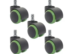 MCW Hartbodenrollen H86 5er Set Grün
