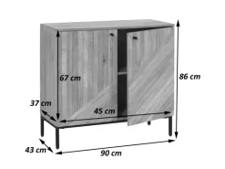MCW Highboard L95 86x90x43cm