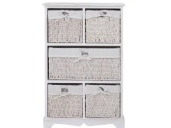 MCW Kommode Derby 5 Schubladen Shabby-Look Weiß