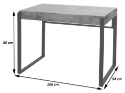 MCW Konsolentisch L53 Dunkle Wildeiche 80x100x54cm