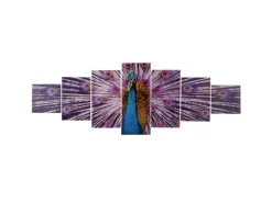 MCW Leinwandbild H375 XL Pfau 7-tlg.