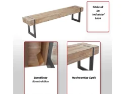 MCW Möbel/Bänke/Sitzbänke Naturfarben 180cm