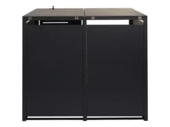 MCW Mülltonnenverkleidung E83-B Anthrazit Stahl 117x132x82cm