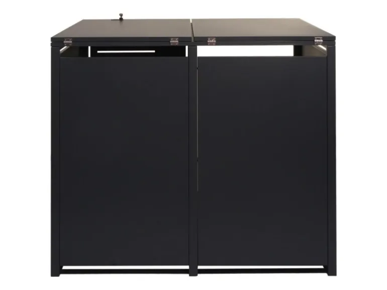MCW Mülltonnenverkleidung E83-B Anthrazit Stahl 117x132x82cm