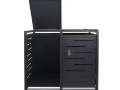 MCW Mülltonnenverkleidung E83-B Anthrazit Stahl 117x132x82cm