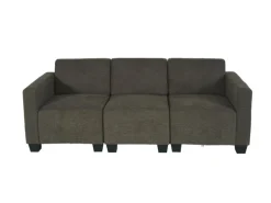 MCW Modular 3-Sitzer Sofa Couch Moncalieri Braun