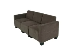 MCW Modular 3-Sitzer Sofa Couch Moncalieri Braun