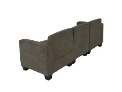 MCW Modular 3-Sitzer Sofa Couch Moncalieri Braun