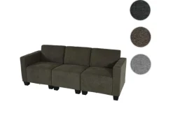 MCW Modular 3-Sitzer Sofa Couch Moncalieri Braun