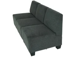 MCW Modular 3-Sitzer Sofa Couch Moncalieri Anthrazit-Grau ohne Armlehnen
