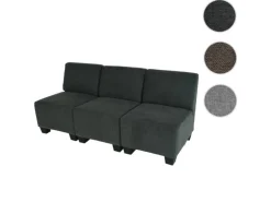 MCW Modular 3-Sitzer Sofa Couch Moncalieri Anthrazit-Grau ohne Armlehnen
