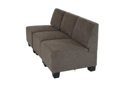 MCW Modular 3-Sitzer Sofa Couch Moncalieri Braun ohne Armlehnen