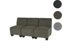 MCW Modular 3-Sitzer Sofa Couch Moncalieri Braun ohne Armlehnen