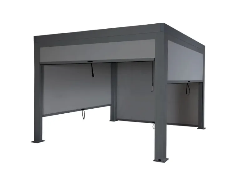 MCW Pergola L46 mit Seitenwand Anthrazit 3x3m