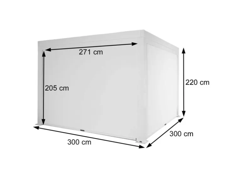 MCW Pergola L46 mit Seitenwand Anthrazit 3x3m