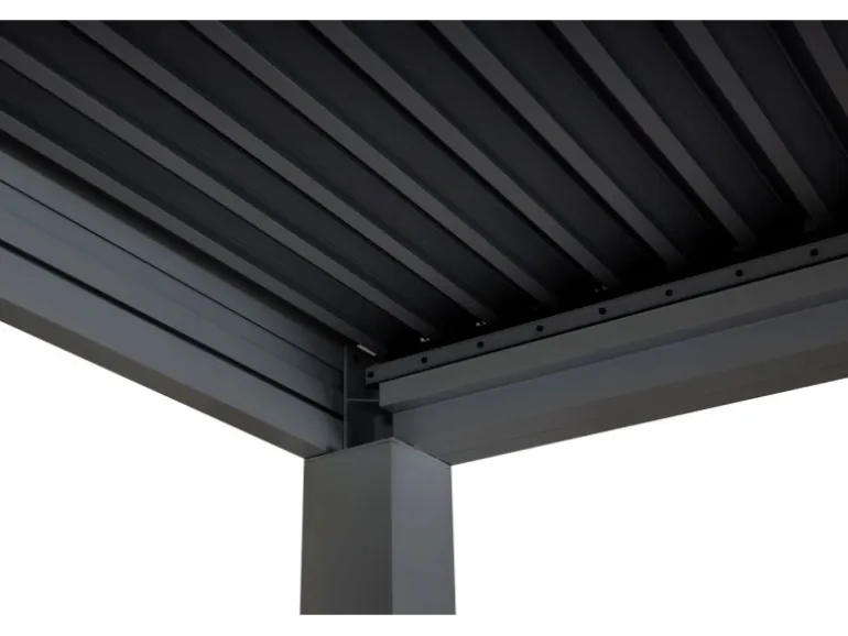 MCW Pergola L46 mit Seitenwand Anthrazit 3x3m