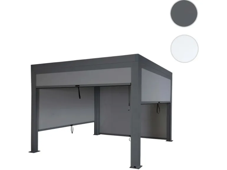 MCW Pergola L46 mit Seitenwand Anthrazit 3x3m