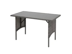 MCW Poly-Rattan Esstisch G16 Grau