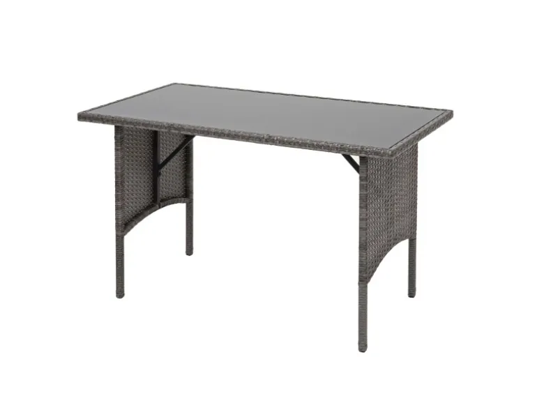 MCW Poly-Rattan Esstisch G16 Grau