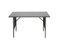 MCW Poly-Rattan Esstisch G16 Grau