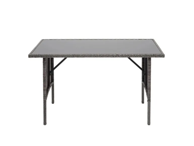 MCW Poly-Rattan Esstisch G16 Grau