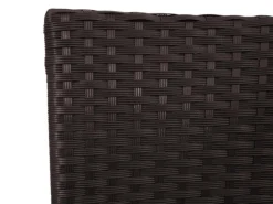MCW Poly-Rattan Sitzbank mit Tisch E24 Braun Kissen Creme