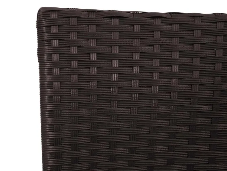 MCW Poly-Rattan Sitzbank mit Tisch E24 Braun Kissen Creme