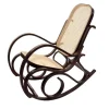 MCW Schaukelstuhl Gallarate Rattan Walnuss-Optik