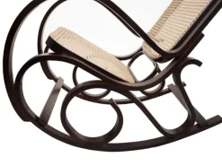 MCW Schaukelstuhl Gallarate Rattan Walnuss-Optik