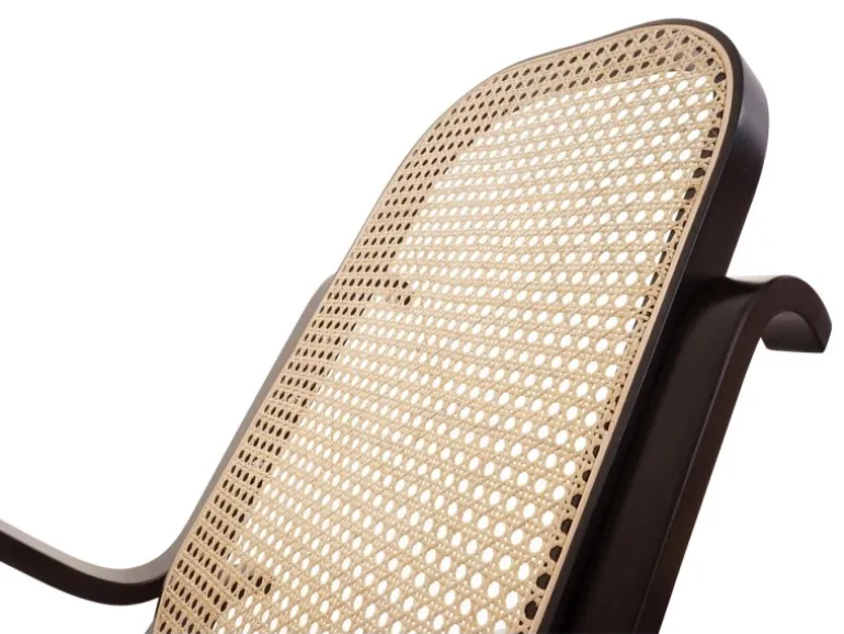 MCW Schaukelstuhl Gallarate Rattan Walnuss-Optik