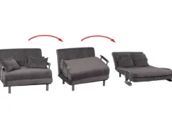 MCW Schlafsessel K29 Stoff Cord 330g/m² Dunkelgrau
