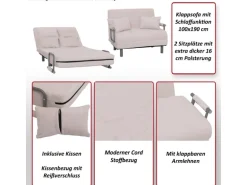 MCW Schlafsessel K29 Stoff Cord 330g/m² Blau