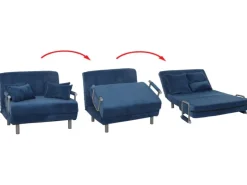 MCW Schlafsessel K29 Stoff Cord 330g/m² Blau