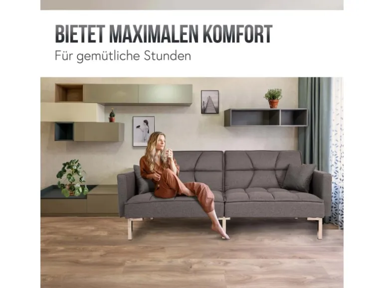 MCW Schlafsofa K65 Stoff/Textil Grau