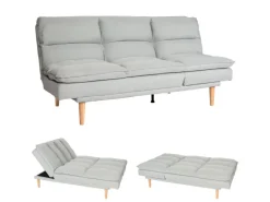 MCW Schlafsofa M79 Stoff/Textil Mint-Grau